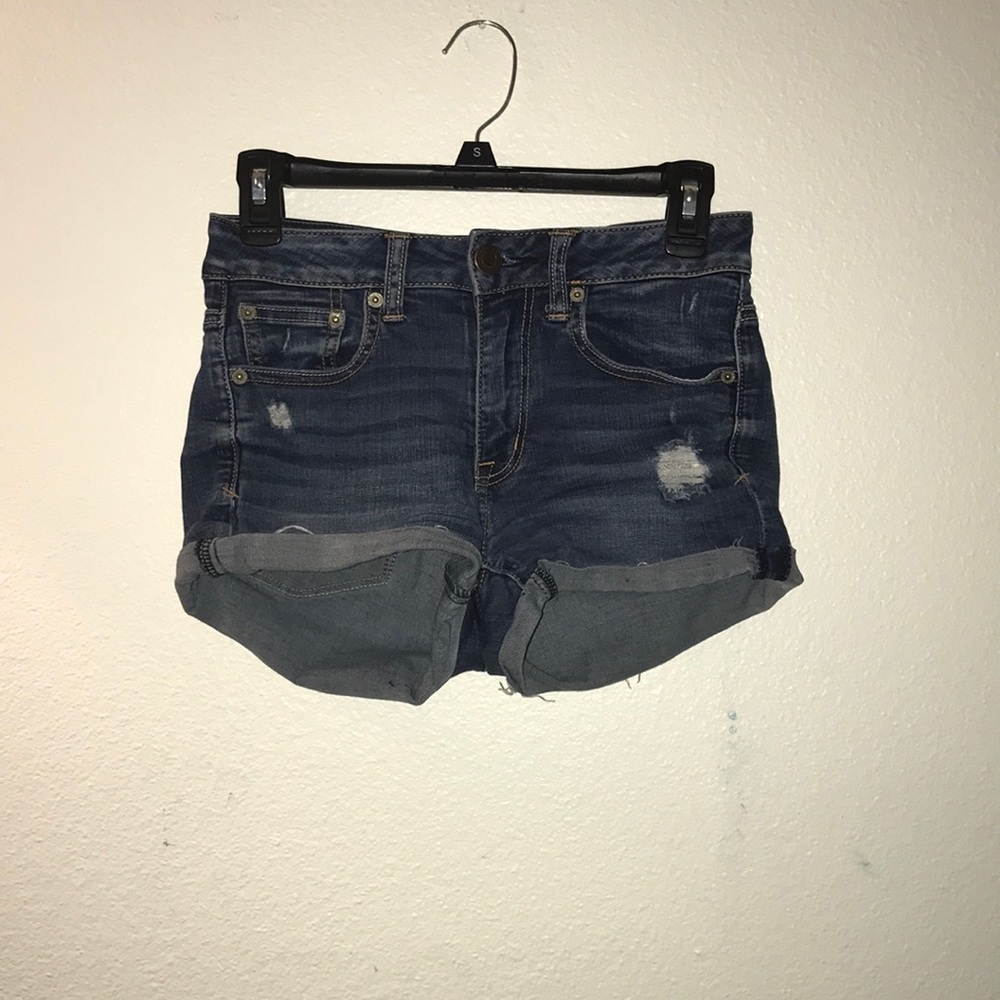 rolled jean shorts